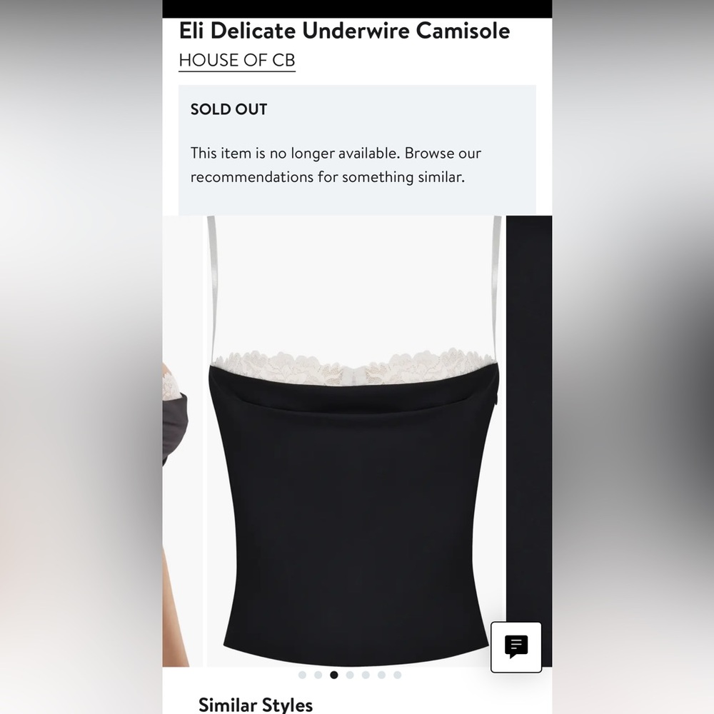 Eli Delicate Underwire Camisole Medium